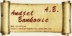 Anđel Banković vizit kartica